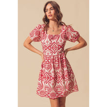 Eyelet Floral Lace A Line Brunch Boho Dress