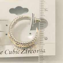 Gold Plated Two Tone Layered Chain Hoop Earrings