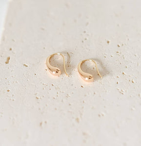 The Aspen 18k Gold Plated Teardrop Hoop Earrings