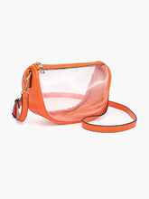 Peyton Clear Banana Crossbody Bag: Black
