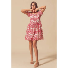 Eyelet Floral Lace A Line Brunch Boho Dress