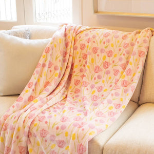 Tulip Fields Throw   Pink/Purple/Yellow   50x60