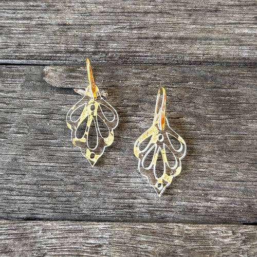 Bella - Gold Flake - Acrylic Earrings