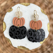 Pumpkin Stacks - Leopard - Halloween Earrings