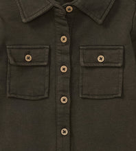 Button Down Jumpsuit: Shadow