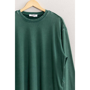 Mini Sweatshirt Dress: DARK GREEN