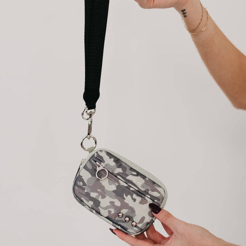 Nelly Nylon Card Wallet Wristlet: Camo