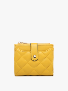 WL2228 Melody Quilted Zip Top Wallet: Grey