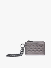 WL2368 Rhodes Quilted Wallet w/ Chain Bangle: Purple
