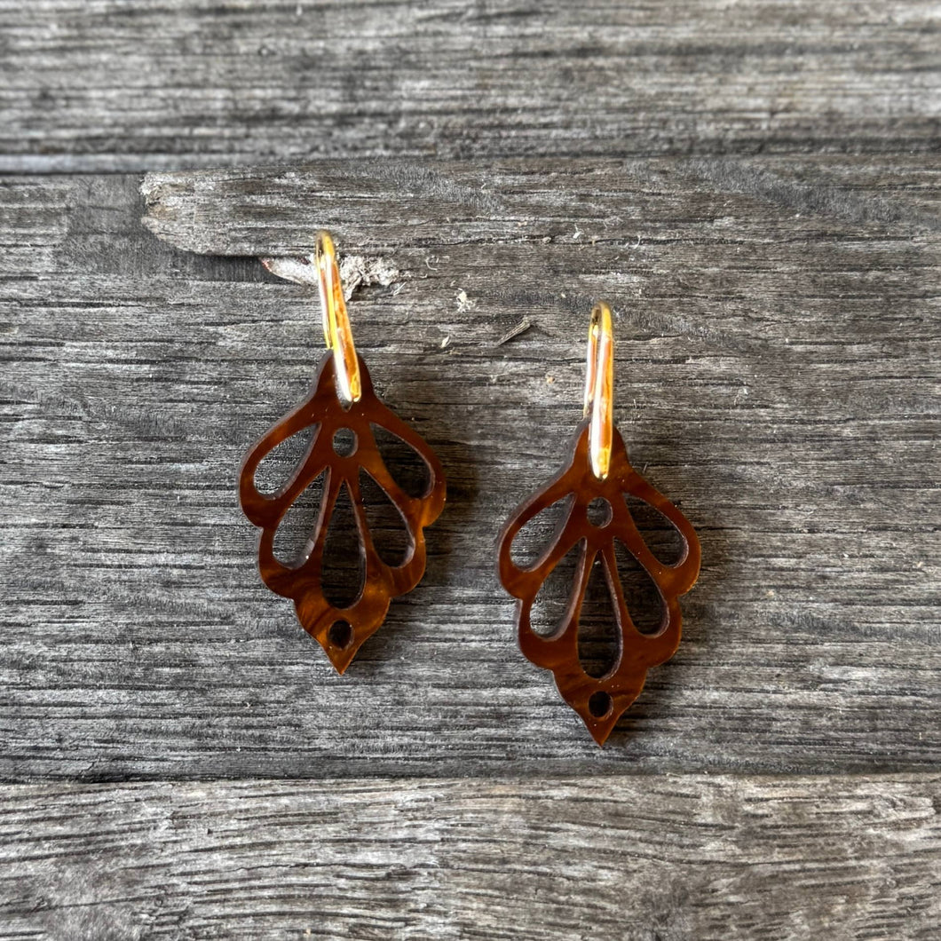 Bella - Chestnut - Acrylic Earrings