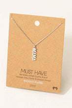 Gold Dipped Flat Mama Pendant Necklace