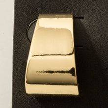 Gold Dipped Wide J Hoop Earrings