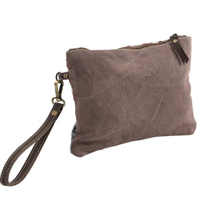 Rug Wristlet with Leather