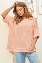 Half Sleeve Relaxed Pocket Blouse: Mint Green / S