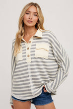 Striped Dolman Sleeved Knit Top