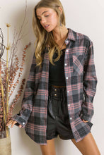 Button Down Plaid Shirt - Pink