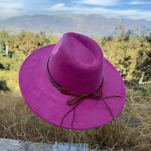 Fashion Classic Wide Brim Suede Hat - Rust