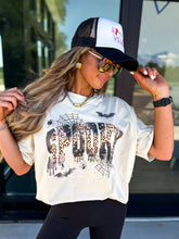 Leopard Spooky on Ivory Graphic Tee: S