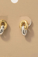 Gold Dipped Two Tone Stud Earrings