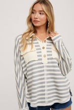 Striped Dolman Sleeved Knit Top