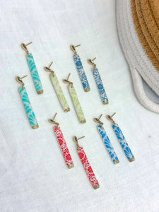 Victoria Matchstick Earrings: Twilight blue