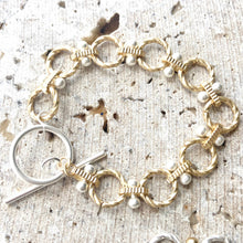 Matte Silver w/ Matte Gold Accents Bracelet