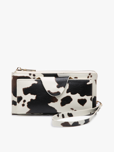 WL0004RF Kyla RFID Wallet w/ Snap Closure: Dark Rose