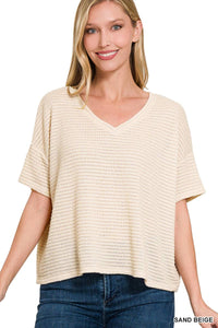 Textured Relaxed Fit Summer Sweater