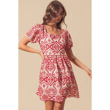 Eyelet Floral Lace A Line Brunch Boho Dress