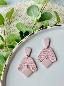 Blooming Boomerang Earrings: Sage Green