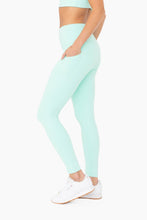 Laser-Cut and Bonded Essential Foldover Highwaist Leggings: ICE GREEN / S:M:L (2:2:2)