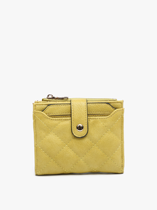 WL2228 Melody Quilted Zip Top Wallet: Khaki