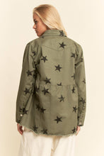 This Star Printed Baby Doll Front Snap Jacket