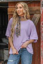 Oversized Relaxed Fit Terry Top: NAVY / L