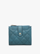WL2228 Melody Quilted Zip Top Wallet: Grey