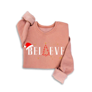 HOLIDAY BELIEVE GLITTER MINERAL SWEATSHIRT