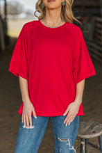 Oversized Relaxed Fit Terry Top: NAVY / L