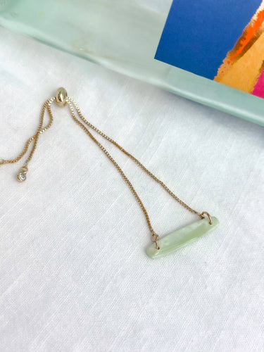 Caroline Adjustable Bracelet - Spring: Keylime