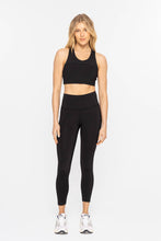 Laser-Cut and Bonded Essential Foldover Highwaist Leggings: BLACK / S:M:L (2:2:2)