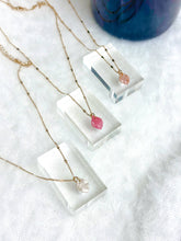 Sofia Heart Chain Pendant Necklace: Powder pink