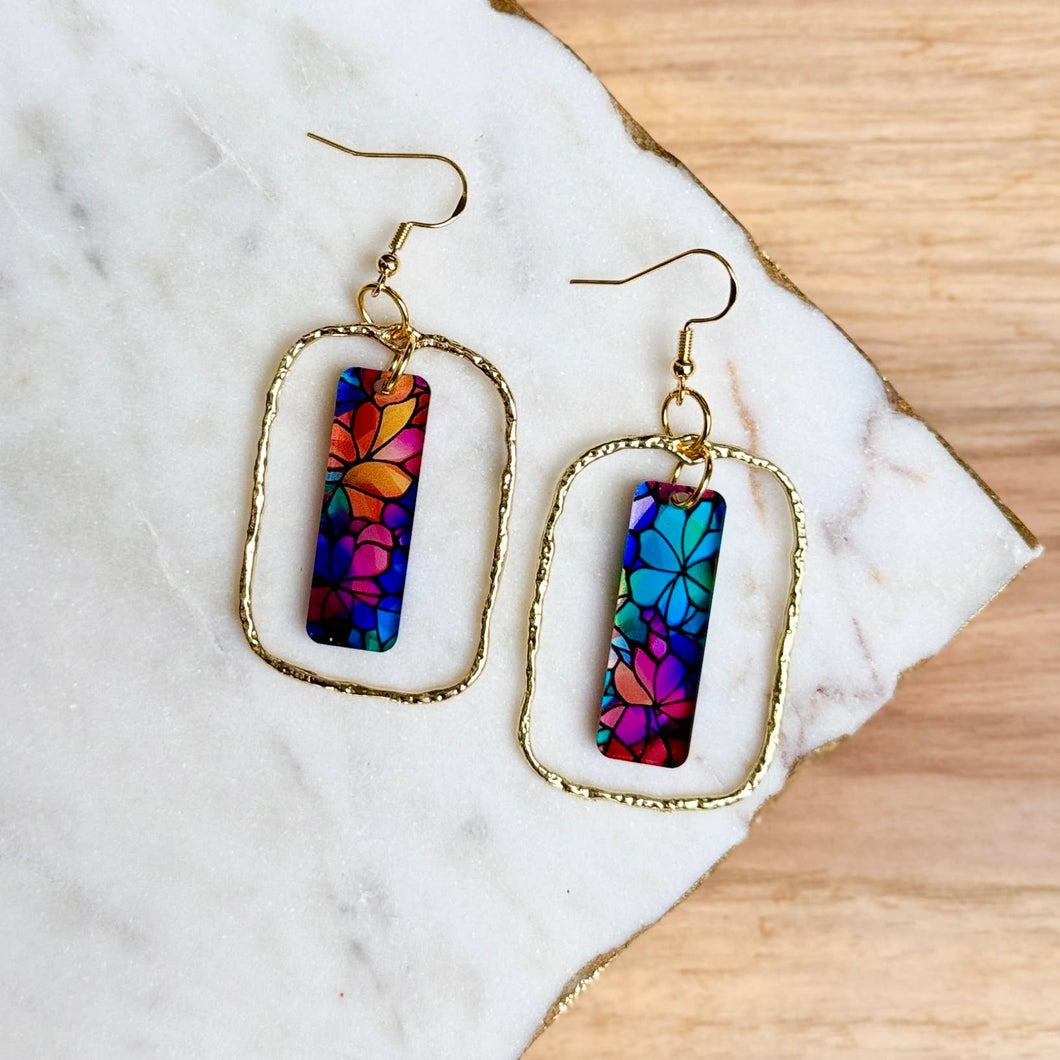 Val - Stained Glass - Acrylic Earrings