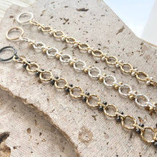 Matte Silver w/ Matte Gold Accents Bracelet