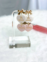 Conversation Heart Drop Earrings: Be Mine / XOXO