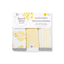 Little Ducks Organic Cotton Washcloths 3 Pack: Double Cream