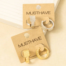 Gold Dipped Simple Flat Hoop Earrings