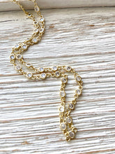 16-18"Crystal Clear Gold Layering Necklace