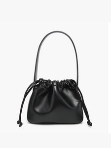 M2624 Yang Cinched Bucket Bag w/ Drawstring: Taupe