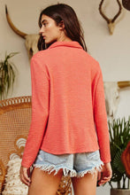 Washed Solid Textured Knit Shirt