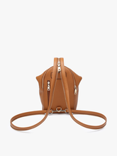 BP2465 Linnette Foldover Clasp Backpack w/ Zip Compartment: White