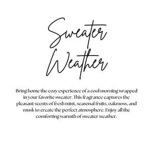 SWEATER WEATHER | FALL & HOLIDAY SCENTED | CAR DIFFUSER